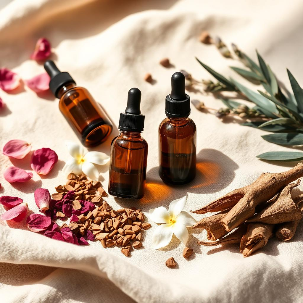 Essential oils bottle collection